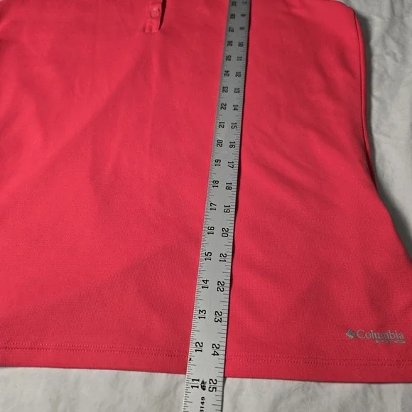 Columbia PFG Polo Sleeveless Shirt Women Large Golf Logo EUC - Picture 3 of 8
